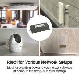 Labgear Gigabit 2 Port PoE++ Injector 60W Black