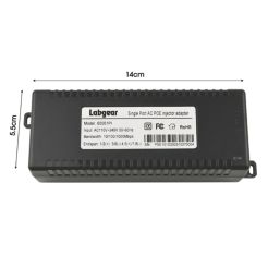 Labgear Gigabit 2 Port PoE++ Injector 60W Black