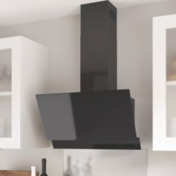 Cooke & Lewis  Angled Cooker Hood Black 598mm