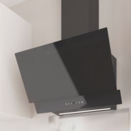 Cooke & Lewis  Angled Cooker Hood Black 598mm