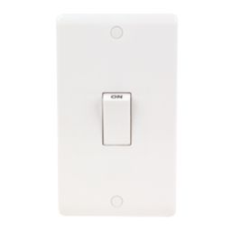LAP  45A 2-Gang DP Cooker Switch White
