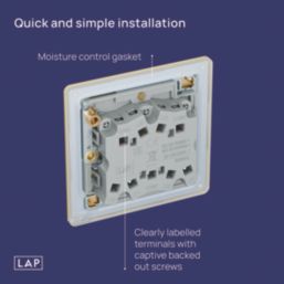 LAP  20A 3-Gang 2-Way Light Switch  Satin Brass with Black Inserts