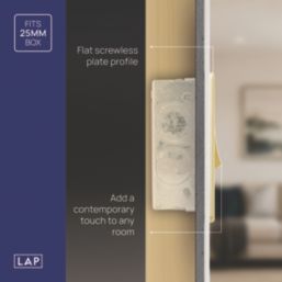 LAP  20A 3-Gang 2-Way Light Switch  Satin Brass with Black Inserts