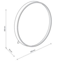 Elland Bathroom Magnifying Mirror Black 200mm x 54mm x 200mm