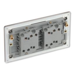 LAP  20A 16AX 4-Gang 2-Way Switch  Antique Brass with Colour-Matched Inserts