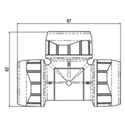 PolyPlumb Enhanced  Plastic Push-Fit Equal Tee 22mm