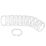 Shower Curtain Rings Transparent 12 Pack