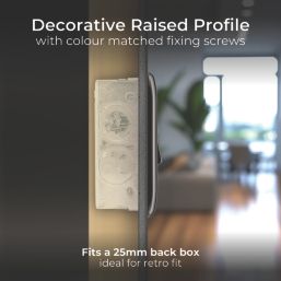 British General Nexus Metal 20A 1-Gang DP Control Switch Black Nickel with LED