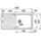 Franke Antea 1 Bowl Stainless Steel Inset Sink with Reversible Drainer  1000mm x 500mm