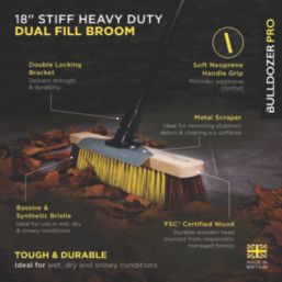 Bulldozer Pro Broom & Handle 18" (457mm)