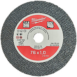 Milwaukee PRO+ Steel Metal Cutting Discs  3" (76mm) x 1mm x 10mm 5 Pack
