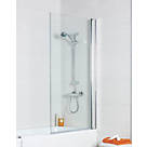 Semi-Framed Clear Bath Shower Screen 780mm x 1400mm