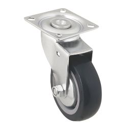 Essentials Heavy Duty TPR Swivel Castor 75mm Grey