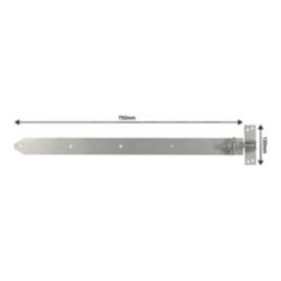 Smith & Locke Matt Silver Straight Gate Hinges 130mm x 750mm x 55mm 2 Pack
