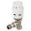 Danfoss RAS-C² 10mm x 1/2" White/Nickel-Plated Angled Traditional Thermostatic Radiator Valve Head & Body