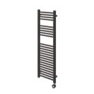 Flomasta 1200mm x 400mm 1364BTU Black Flat Electric Towel Radiator