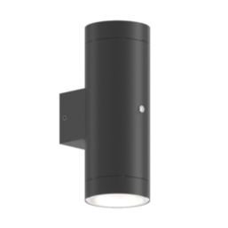 Calex Pavia Outdoor Up & Down Wall Light With Microwave Sensor Black