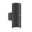 Calex Pavia Outdoor Up & Down Wall Light With Microwave Sensor Black