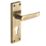 Designer Levers Victorian Fire Rated Long Straight Lever Euro Lock Door Handle Pair Antique Brass