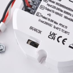 Saxby AmazonPro Indoor & Outdoor Maintained or Non-Maintained Emergency Round LED Bulkhead White 18W 1800lm