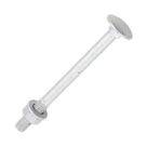 Timco Exterior Carriage Bolts Carbon Steel Organic Silver Coating M6 x 75mm 10 Pack