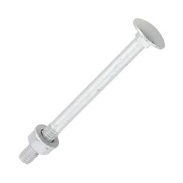 Timco Exterior Carriage Bolts Carbon Steel Organic Silver Coating M6 x 75mm 10 Pack