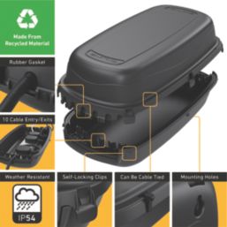 D-Line Outdoor Cable Box Black