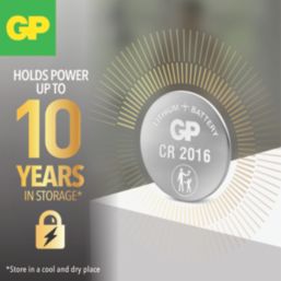 GP Batteries CR2016 3V Coin Cell Lithium Batteries 4 Pack
