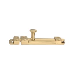 Smith & Locke Flat Door Bolt Brushed Brass 80mm