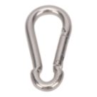 Essentials Karabiners Silver 80mm x 8mm 10 Pack