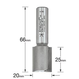 Trend 4/6X1/2TC 1/2" Straight Cutter 20mm x 25mm