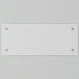 Splashback  Glass Bathroom Splashback Clear Brushed Chrome 250mm x 600mm x 4mm