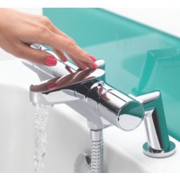 Aqualisa Midas 220 BSM Deck-Fed Exposed Chrome Thermostatic Bath Shower Mixer