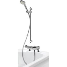 Aqualisa Midas 220 BSM Deck-Fed Exposed Chrome Thermostatic Bath Shower Mixer