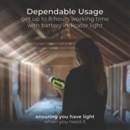 Luceco  Rechargeable LED Inspection Light Black/Green 600lm