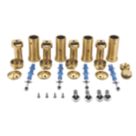 ETAL 26mm x 80mm Brushed Brass Radiator Bracket Kit