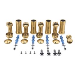 ETAL 26mm x 80mm Brushed Brass Radiator Bracket Kit