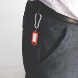 Essentials Karabiners Silver 50mm x 5mm 10 Pack