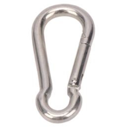 Essentials Karabiners Silver 50mm x 5mm 10 Pack