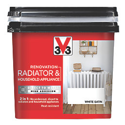 V33 Radiator & Household Appliance Paint White Satin 750ml