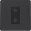 British General Evolve 1-Gang 2-Way LED Single Master Trailing Edge Touch Dimmer Switch  Matt Black with Black Inserts