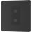 British General Evolve 1-Gang 2-Way LED Single Master Trailing Edge Touch Dimmer Switch  Matt Black with Black Inserts