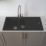Carysil TD150-MB 1.5 Bowl Granite Composite Kitchen Sink Midnight Black Reversible 1000mm x 500mm