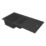 Carysil TD150-MB 1.5 Bowl Granite Composite Kitchen Sink Midnight Black Reversible 1000mm x 500mm