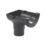 FloPlast Cast Iron Effect uPVC Round Stopend Outlet Black 112mm x 68mm