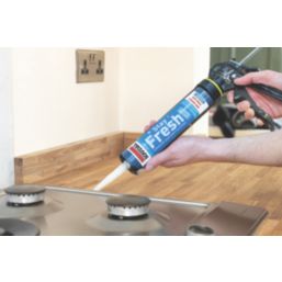 Soudal Stay Fresh Acetoxy Anti-Mould Sanitary Silicone Sealant Clear 290ml