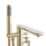 Highlife Bathrooms Rona Brushed Brass 862mm Floor Mounted Single Control Manual Shower Mixer Tap