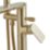 Highlife Bathrooms Rona Brushed Brass 862mm Floor Mounted Single Control Manual Shower Mixer Tap