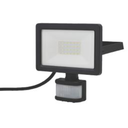 LAP Weyburn Outdoor LED Floodlight With PIR Sensor Black 20W 2000lm