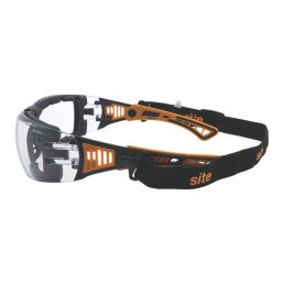 Site SEY232 Clear Lens Safety Specs with Band